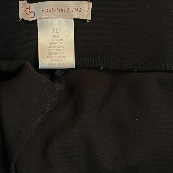 Dress Barn Black Womens XL High-Waisted Stretch Leggings Versatile Comfortable - Picture 8 of 9